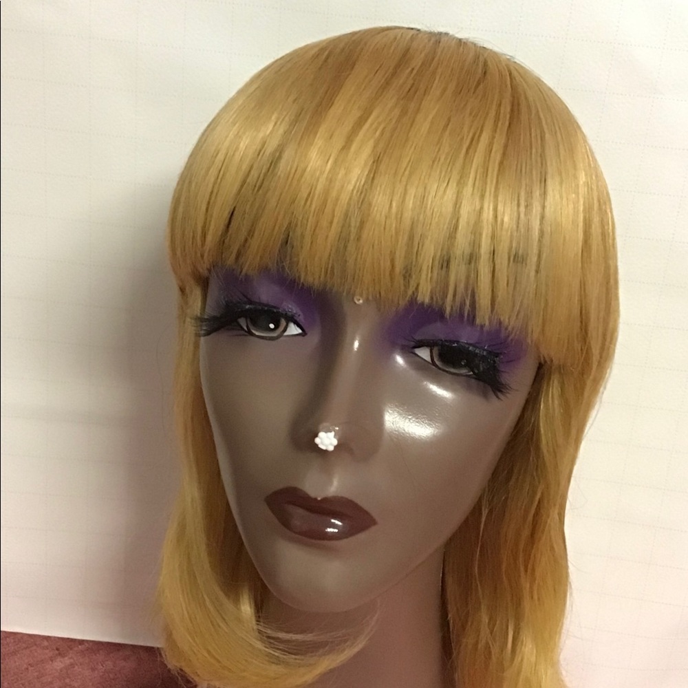Beautiful Two-Tone Straight Wig Human Hair Wig Brazilian Hair, Wig for Women